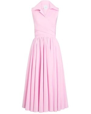 Patou Draped Midi Dress - Pink