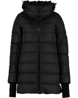Herno Abrigo A-Shape Chamonix Con Capucha - Negro