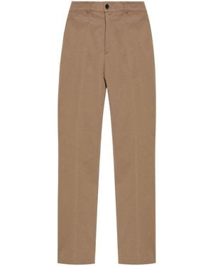 Burberry Cotton Chino Trousers - Natural