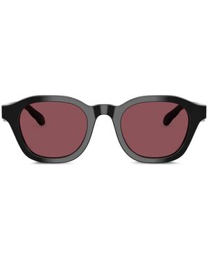 Tory Burch Chevron-Quilted Geometric-Frame Sunglasses - Purple