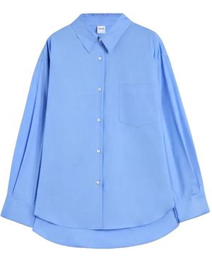 Aspesi Curved-Hem Shirt - Blue
