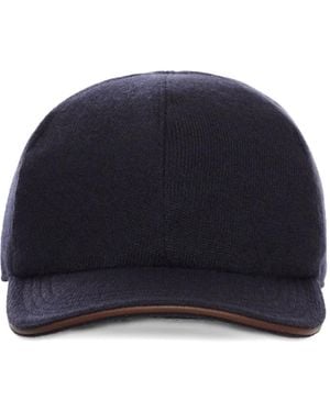 Kiton Cashmere Baseball Hat - ブルー