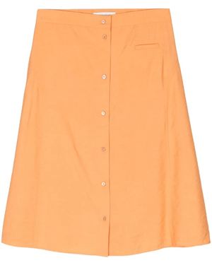 Maison Kitsuné Jupe Trapèze À Taille Haute - Orange
