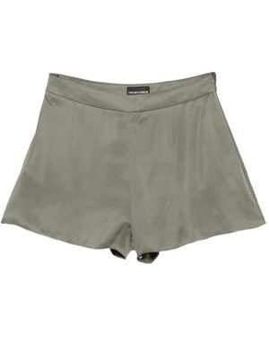 Emporio Armani High-Waisted Shorts - Grey