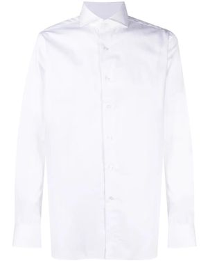 Xacus Spread-Collar Cotton Shirt - White