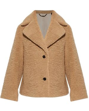 AllSaints Eddie Faux-Fur Jacket - Natural