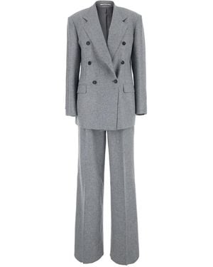 Tagliatore Doppelreihiger Mantel Mit Prince Of Wales-Karo - Grau