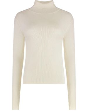 SABLYN Ribbed Turtleneck Jumper - White