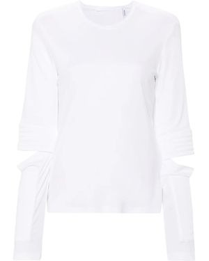 Helmut Lang Astro T-Shirt Met Uitgesneden Details - Wit