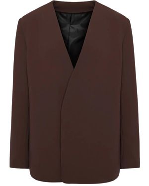 Hamza Blazer 247 con cierre oculto - Marrón
