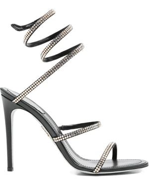 Rene Caovilla Rhinestone Heels - White