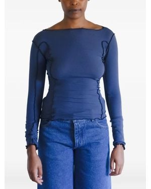 Baserange Omato Langarmshirt - Blau