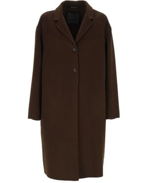 EMMA & GAIA Buttoned Coat - Brown