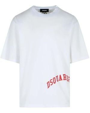 DSquared² T-Shirt mit Logo-Print - Weiß