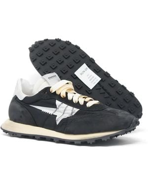 RUN OF Star Detail Trainers - Black