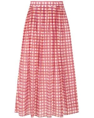 Max Mara Rock Mit Falten - Rot