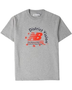 District Vision X New Balance California Cotton T-Shirt - Grey