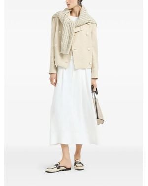 Brunello Cucinelli Sailorjas Verfraaid Met Monili Kralen - Wit