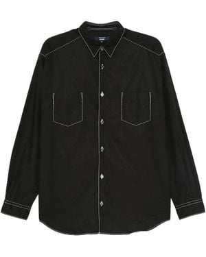 Comme des Garçons コントラストステッチ シャツ - ブラック