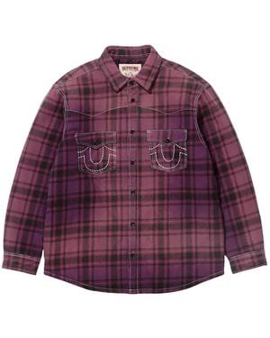 Supreme X True Religion Plaid Flannel Shirt - Purple