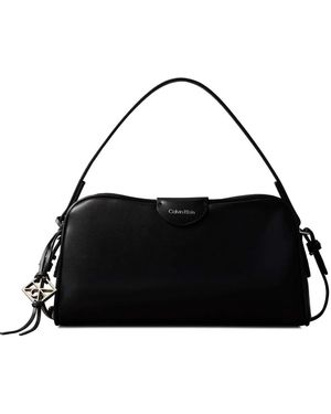 Calvin Klein Sac Porté Épaule À Breloque Logo - Black