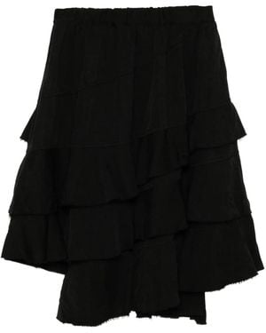 COMME DES GARÇON BLACK ラッフル スカート - ブラック
