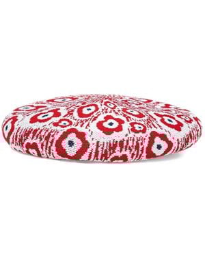 Kangol Floral-Intarsia Beret - Red