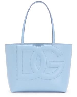 Dolce & Gabbana Dgロゴ レザーハンドバッグ - ブルー