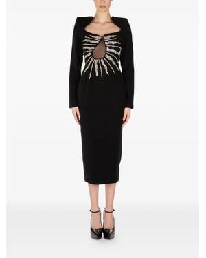 ARAFTU Embellished Mini Dress - Black