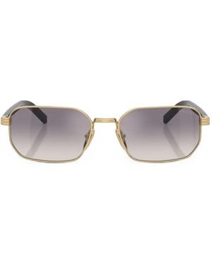 Prada Logo-Detail Sunglasses - Metallic