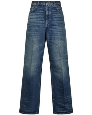 Haikure Faded Wide-Leg Jeans - Blue