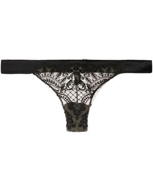 I.D Sarrieri Bestickter 'Christmas' Tanga - Schwarz