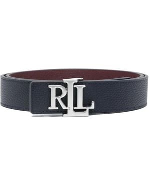 Polo Ralph Lauren ロゴプレート レザーベルト - ホワイト