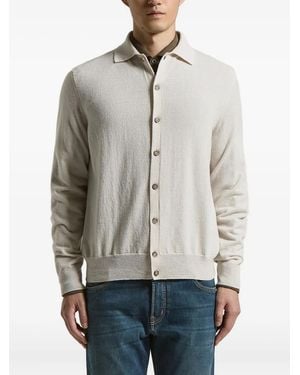 Peserico Cardigan À Boutonnière - Gris