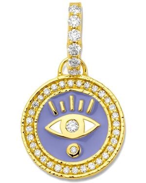 Buddha Mama Eye-Embellishment Diamond Pendant - Metallic