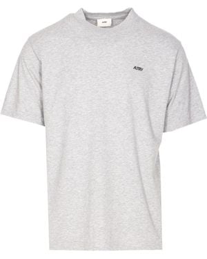 Autry Crew-Neck Flower-Print T-Shirt - White