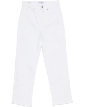 DKNY Logo-Patch Straight-Leg Jeans - White