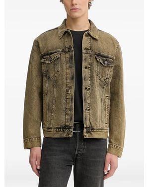 Levi's Trucker Acid-Wash Denim Jacket - Brown