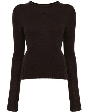 Lemaire Jersey con cuello redondo - Negro