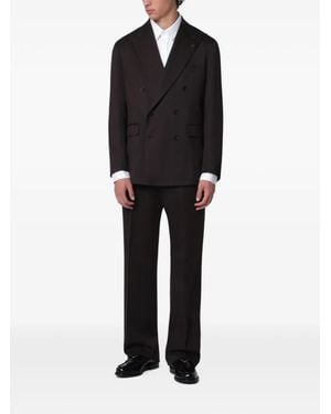 Tagliatore Newyork Double-Breasted Suit - Black