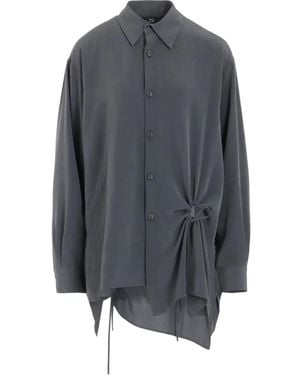 Y's Yohji Yamamoto クレープデシン シャツ - グレー