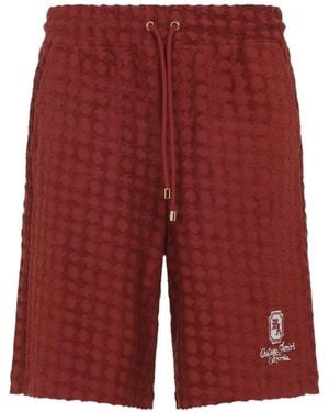 Amiri Strukturierte Shorts Mit Kordelzug - Rot