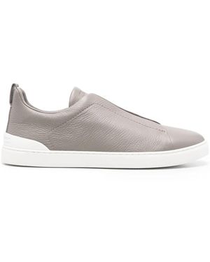 ZEGNA Triple Stitch Low Top Trainers - White