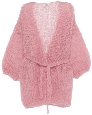Maiami Cardigan Mit Bindegürtel - Pink