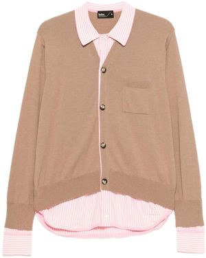 Kolor Cardigan En Maille À Double Épaisseur Avec Poches - Natural