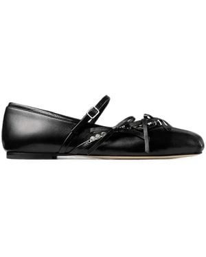 Jimmy Choo Loli Crystal-Embellished Ballet Flats - Black