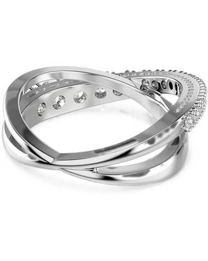 Swarovski Hyperbola Crossover Crystal-Embellished Ring - White