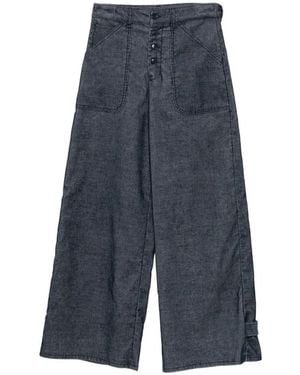 Emporio Armani Velvet Trousers - Blue