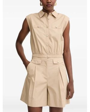 Twinset Sleeveless Elasticated-Waist Shirt - Natural