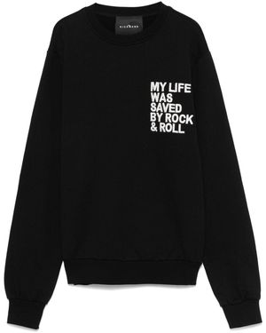 John Richmond Text-Embroidered Sweatshirt - Black